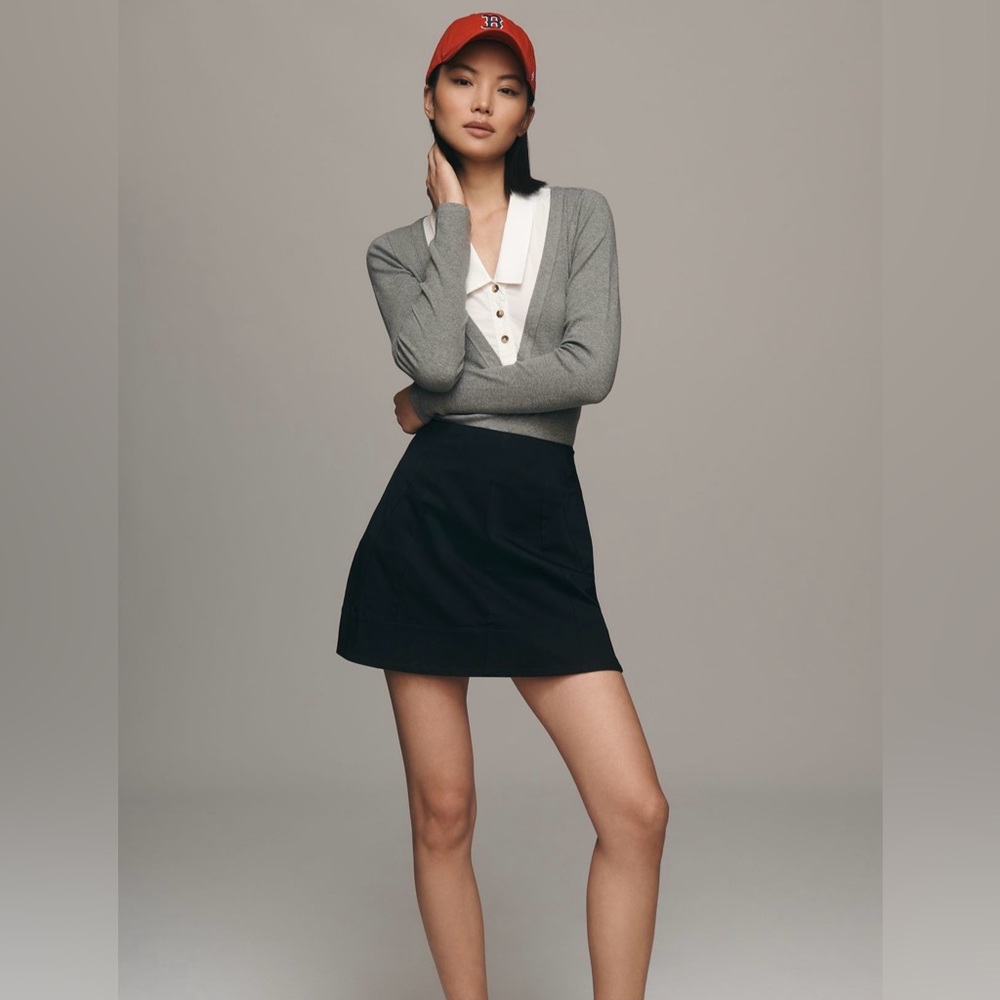 Anthropologie Structured Mini Skirt